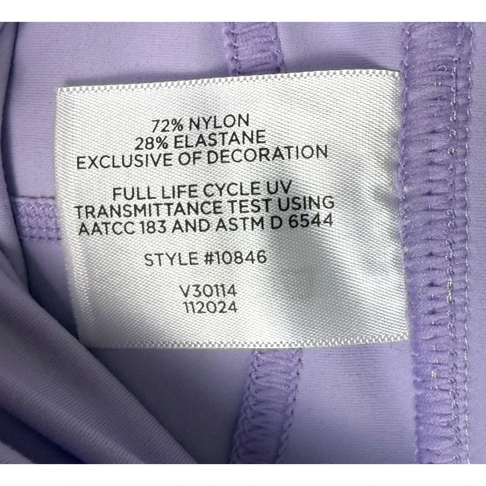 Coolibar Ananda Legging Womens L Purple Elastane UPF 50+ Pockets 10864